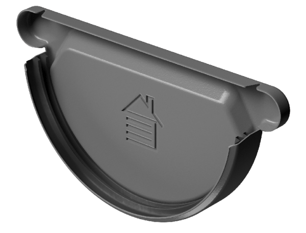 Заглушка желоба D125 Döcke STAL PREMIUM Графит, (RAL 7024) купить в Бугуруслане