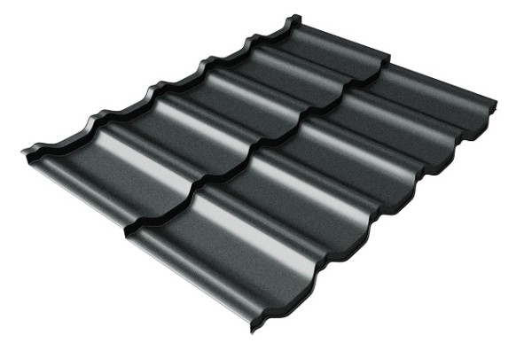 Металлочерепица модульная Квинта Uno Grand Line c 3D резом 0,5 Satin RAL 7016 антрацитово-серый купить в Бугуруслане