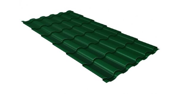 Металлочерепица кредо 0,5 Satin RAL 6005 зеленый мох купить в Бугуруслане