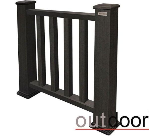 Ограждение из ДПК Outdoor Классик 3D STORM чёрный купить в Бугуруслане