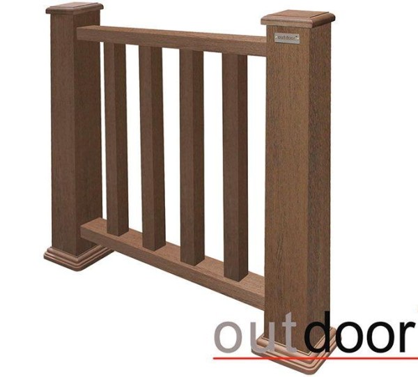 Ограждение из ДПК Outdoor Классик 3D STORM коричневый микс купить в Бугуруслане