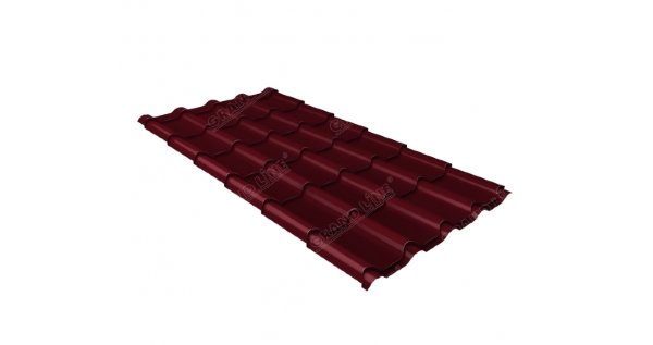 Металлочерепица камея 0,5 Satin RAL 3005 красное вино купить в Бугуруслане