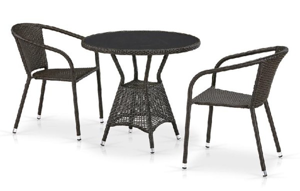 Комплект плетеной мебели AFINA из иск. ротанга T707ANS/Y137C-W53 Brown 2Pcs купить в Бугуруслане