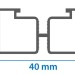 Лага алюминиевая KRONEX 40x15x3000 мм опорная Slim купить в Бугуруслане