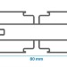 Лага алюминиевая KRONEX 80x40x3000 мм конструктивная купить в Бугуруслане