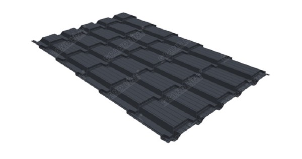 Металлочерепица GL квадро профи 0,5 Satin RAL 7024 мокрый асфальт купить в Бугуруслане